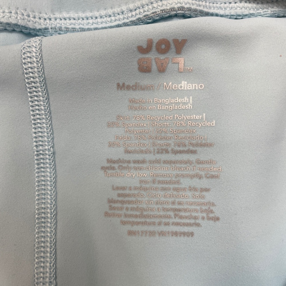 JoyLab Women's Light Blue High Rise Wrap Front Activewear Skort Size M - Picture 3 of 4